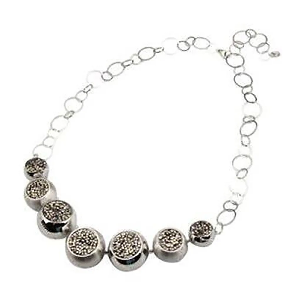 Swarovski Crystal Round SPHERE LONG Necklace Crystal #1128158