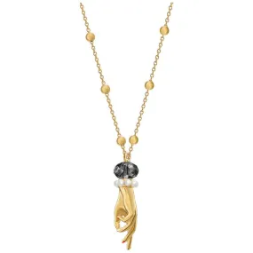 Swarovski Tarot Magic Hand Pendant, Gray, Gold-tone plated -5490909