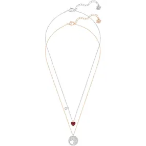 Swarovski WISHES HEART PENDANT SET, Red Siam - 5370071