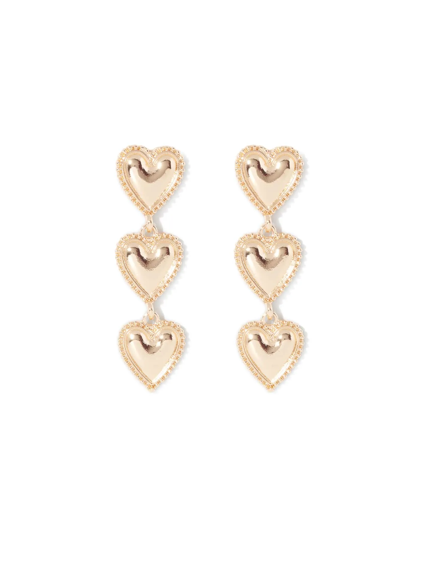 Tammy Triple Heart Drop Earrings