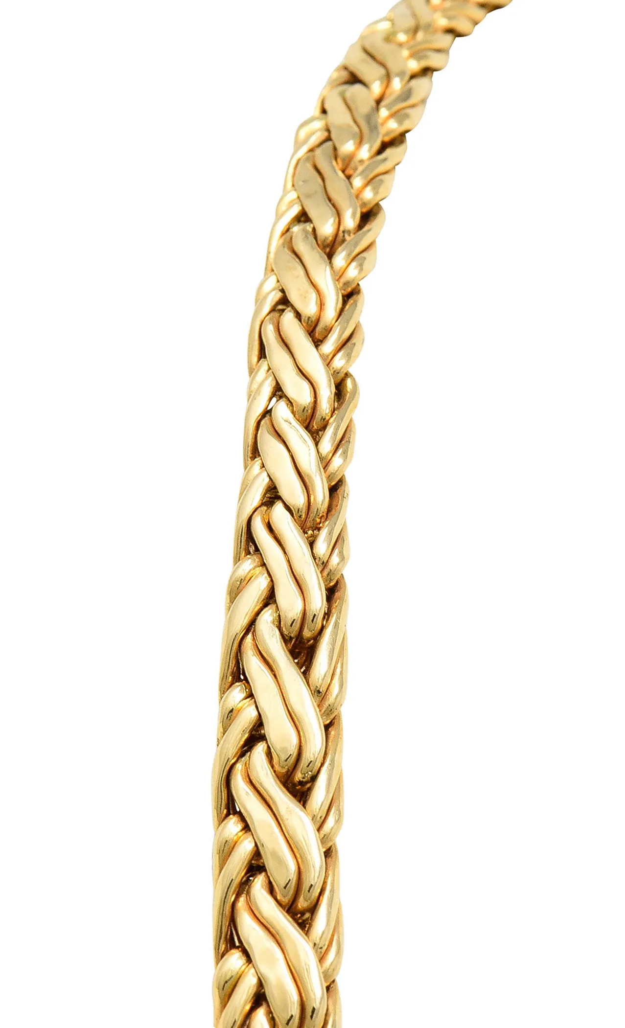 Tiffany & Co. Vintage 14 Karat Gold Wheat Chain Necklace