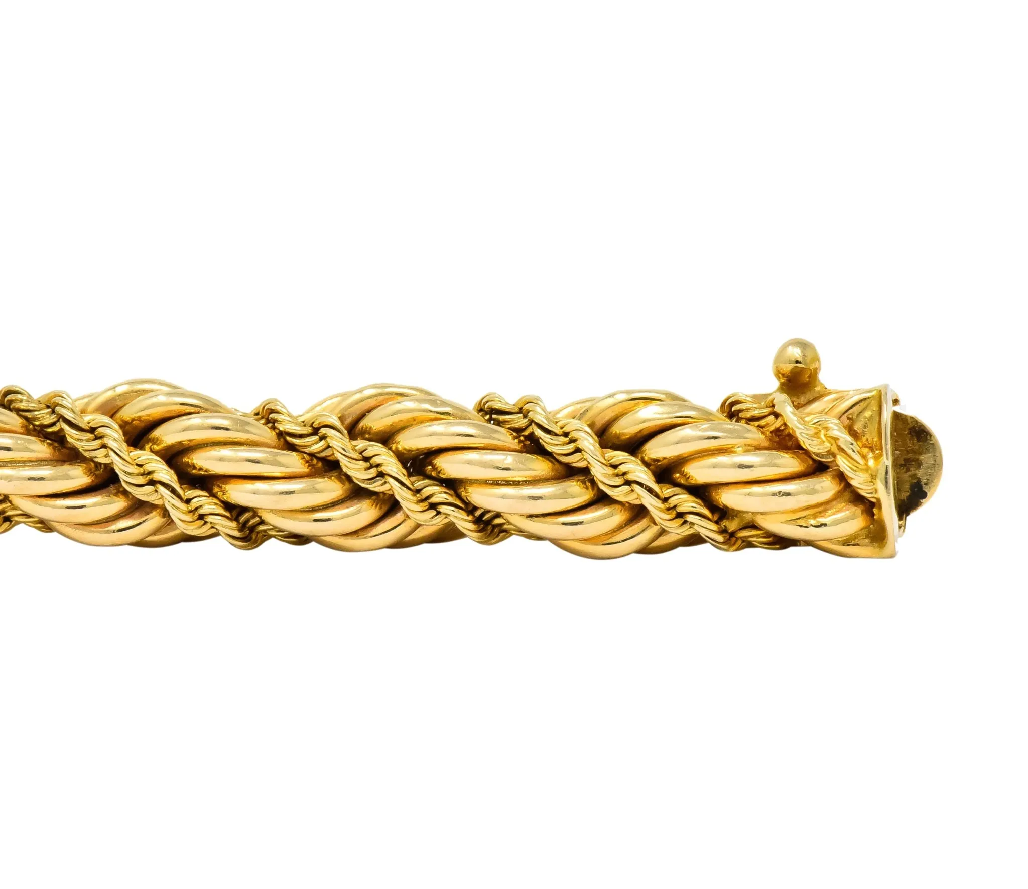 Tiffany & Co. Vintage 14 Karat Yellow Gold Twisted Rope Bracelet