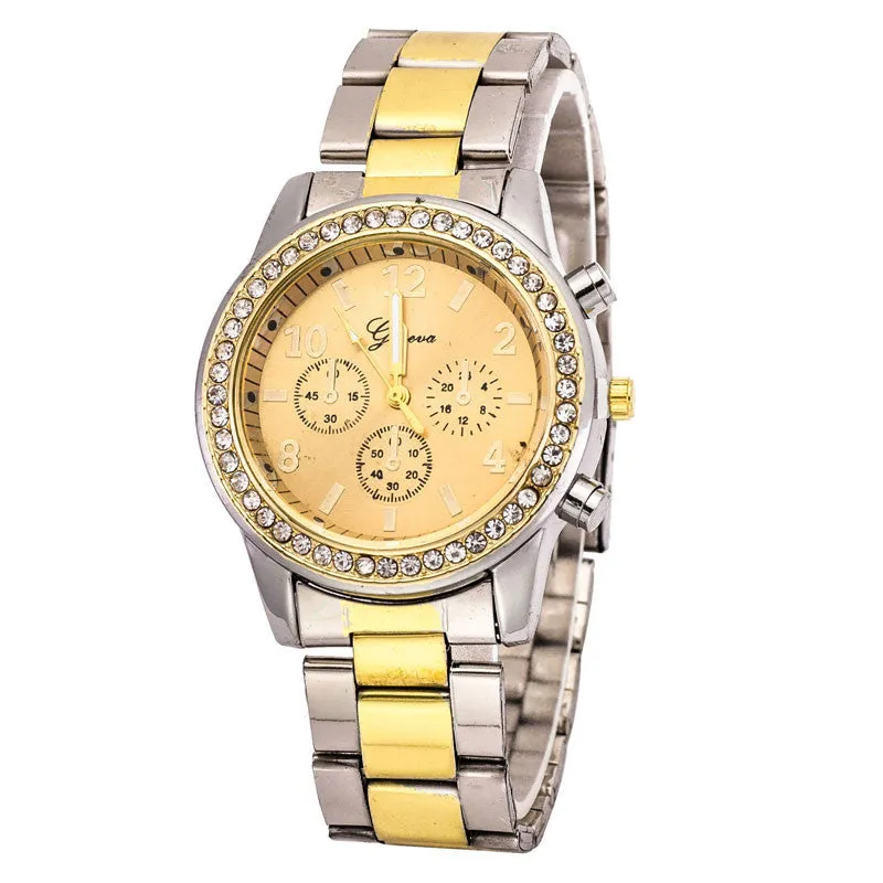 Top selling Women rhinestone watches Luxury Crystal Printed Watch Women Ladies Dress Quartz Wristwatches Mujer Reloj Relogio