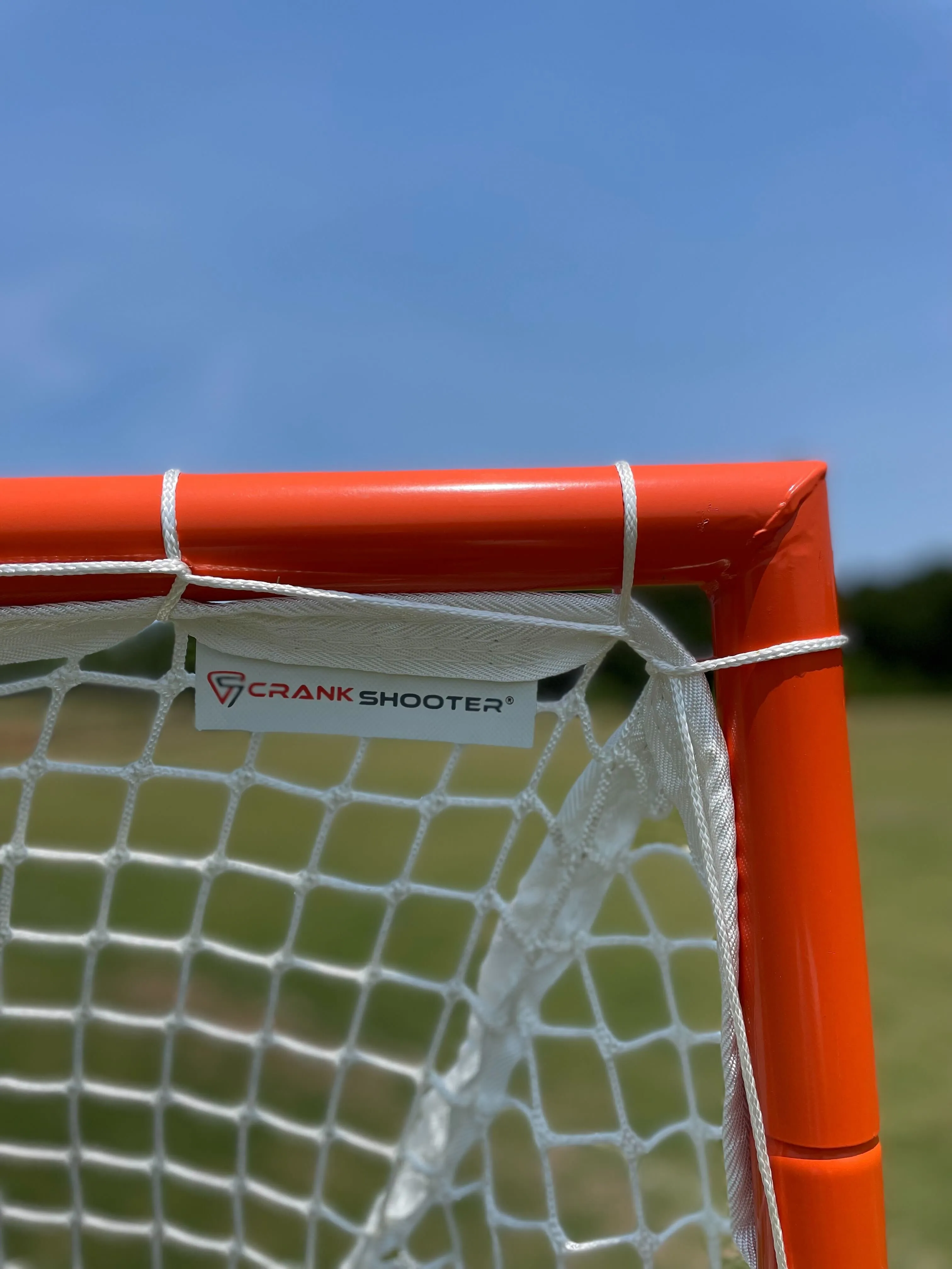 Tournament Lacrosse Goal w/ 4mm, 5mm, 6mm or 7mm WHITE NET  6'x6'x7' by Crankshooter 35 lbs - Choose Net Below - Free Shipping