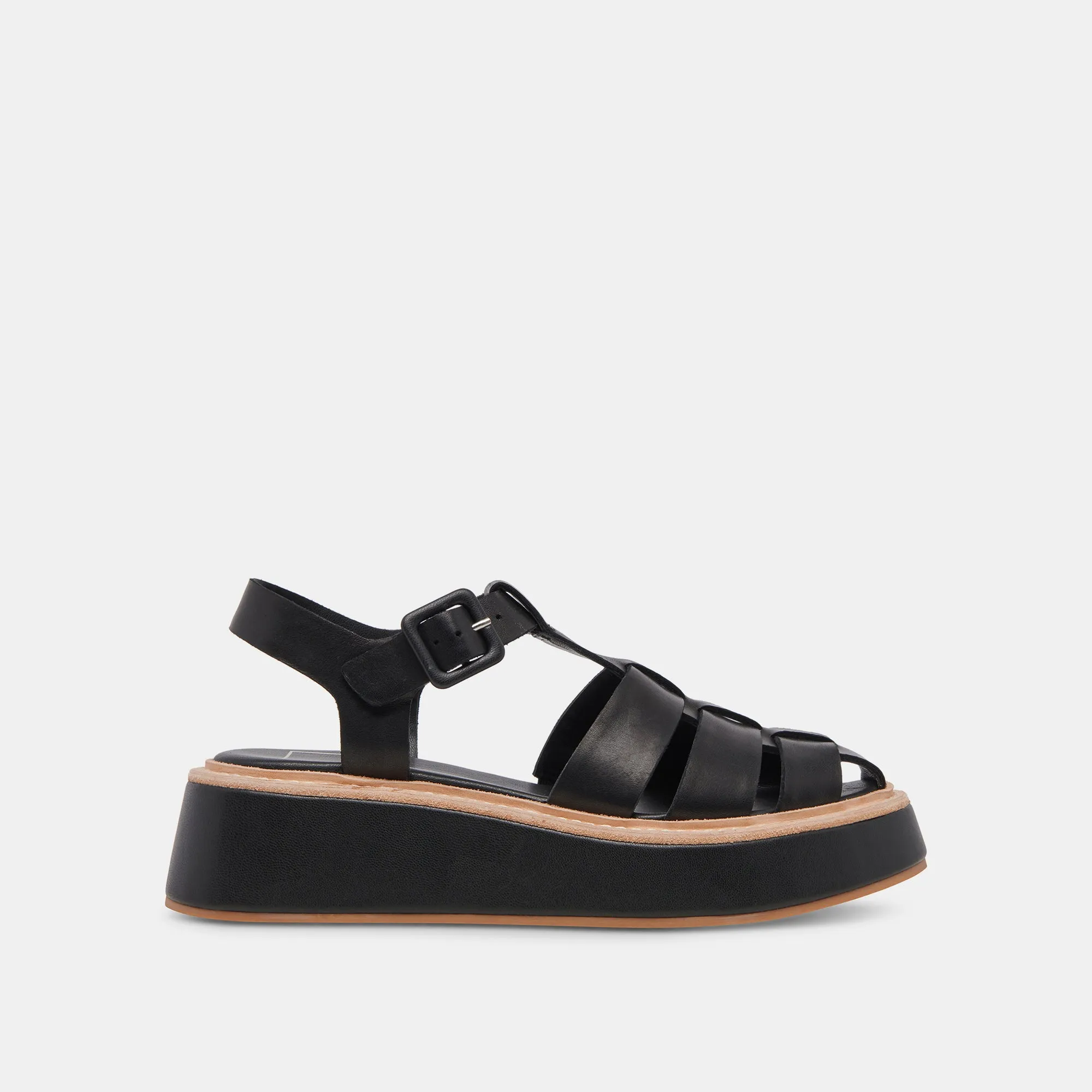 TRISTY SANDALS BLACK LEATHER