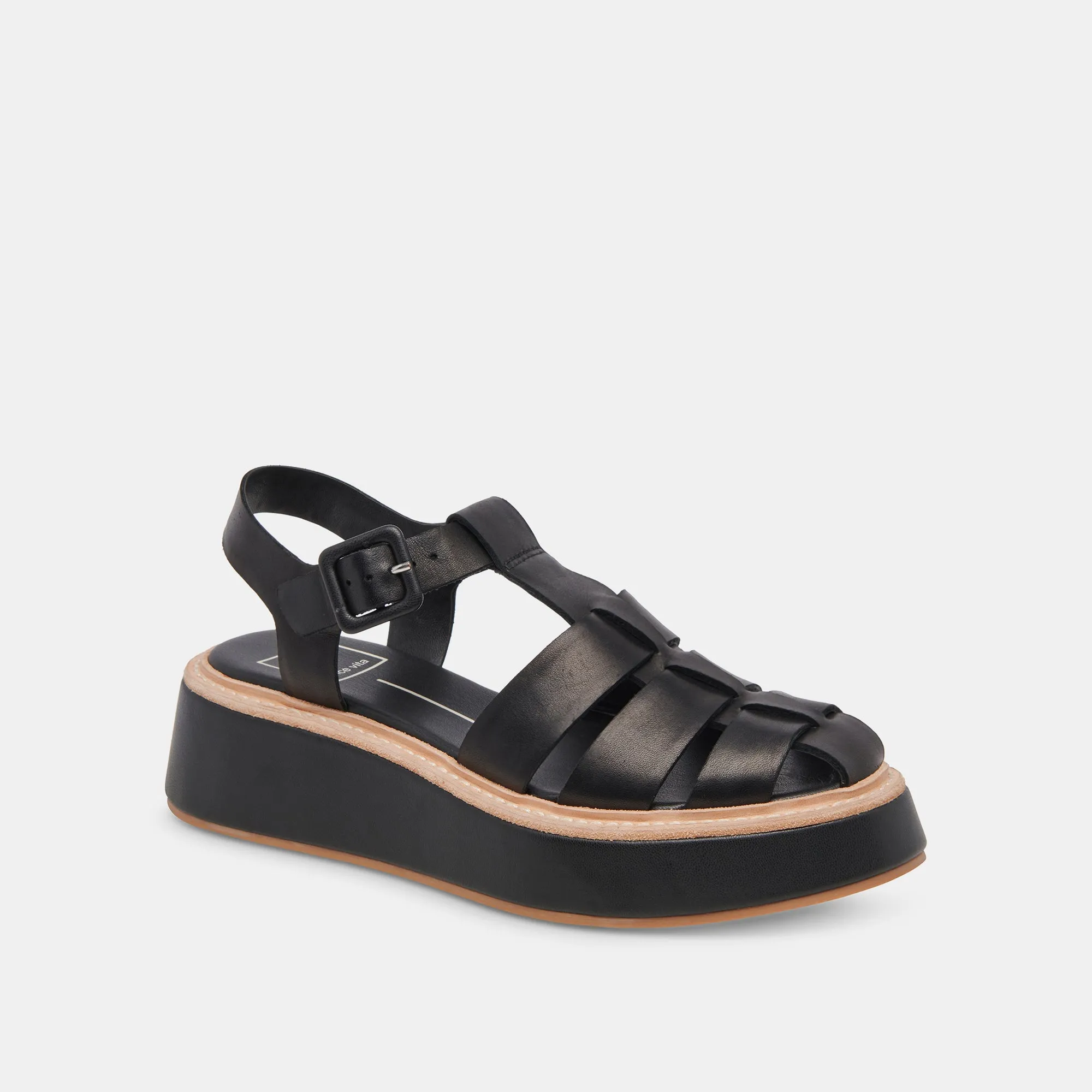 TRISTY SANDALS BLACK LEATHER