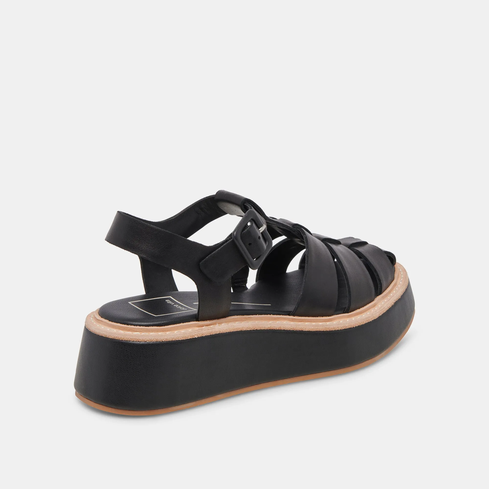 TRISTY SANDALS BLACK LEATHER