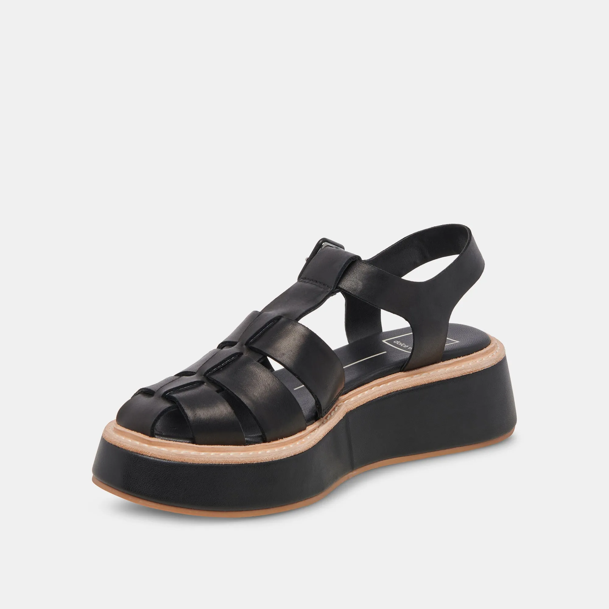 TRISTY SANDALS BLACK LEATHER