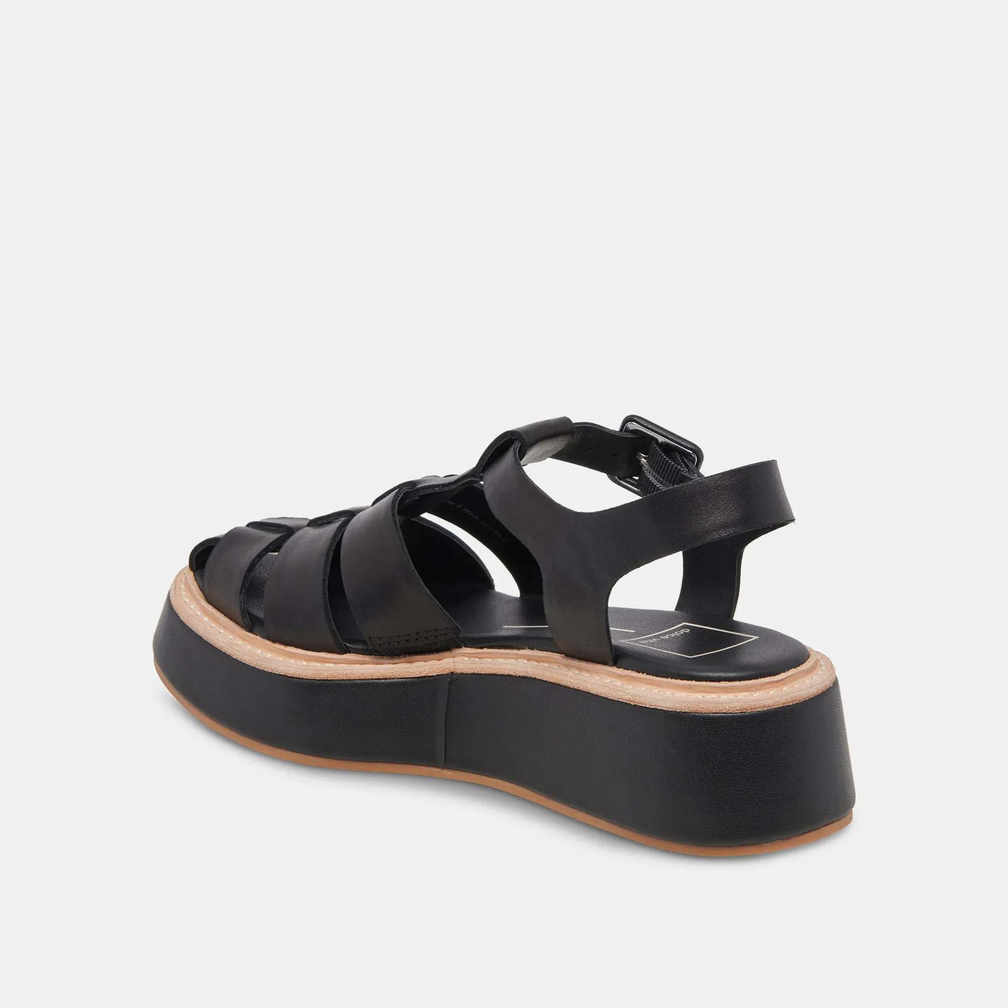 TRISTY SANDALS BLACK LEATHER