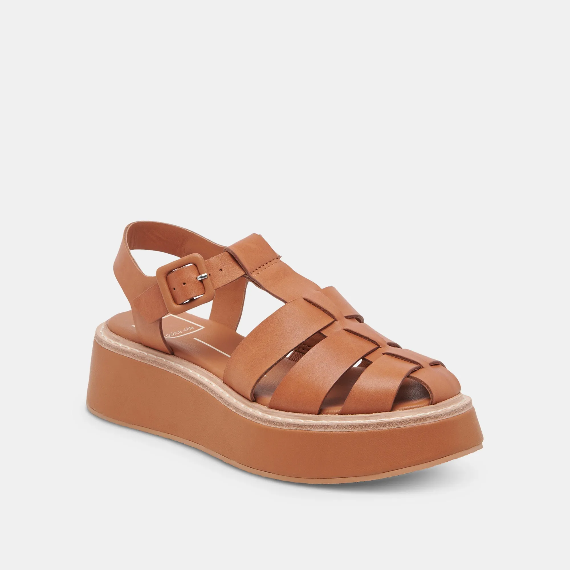 TRISTY SANDALS COGNAC LEATHER