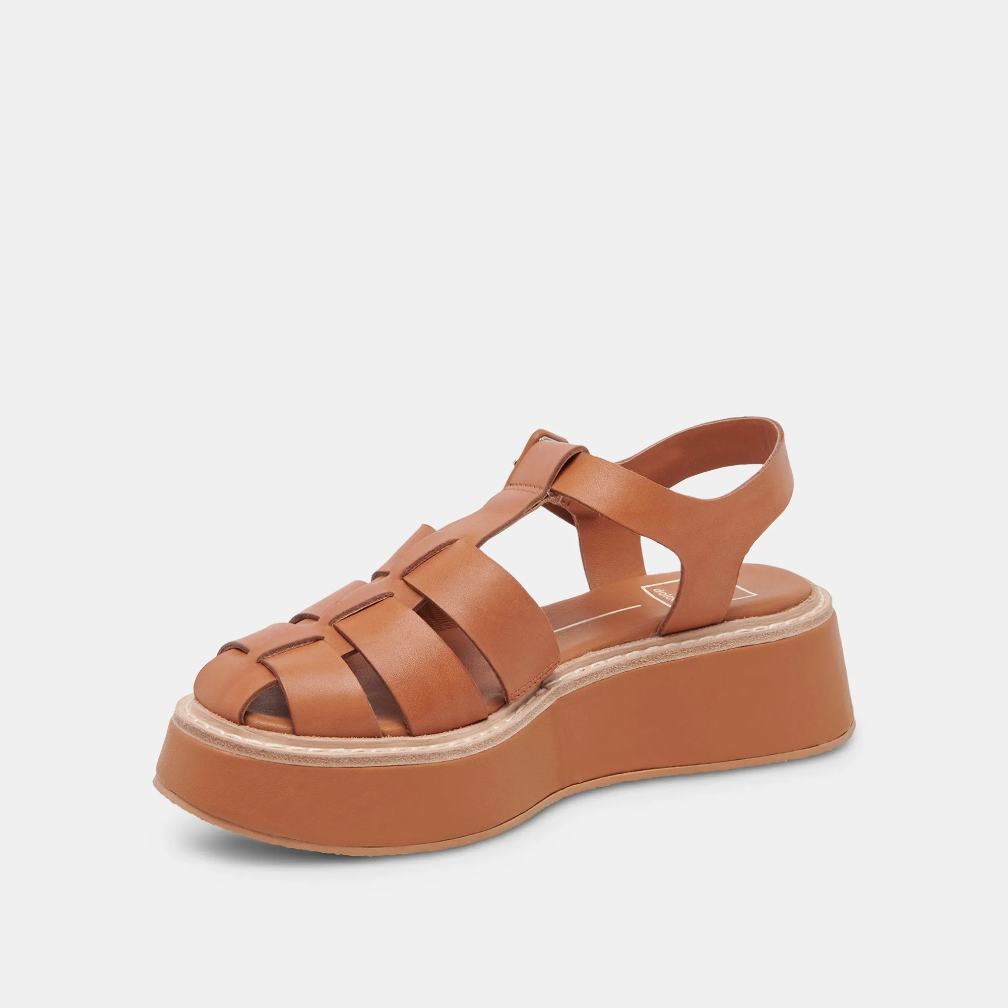 TRISTY SANDALS COGNAC LEATHER