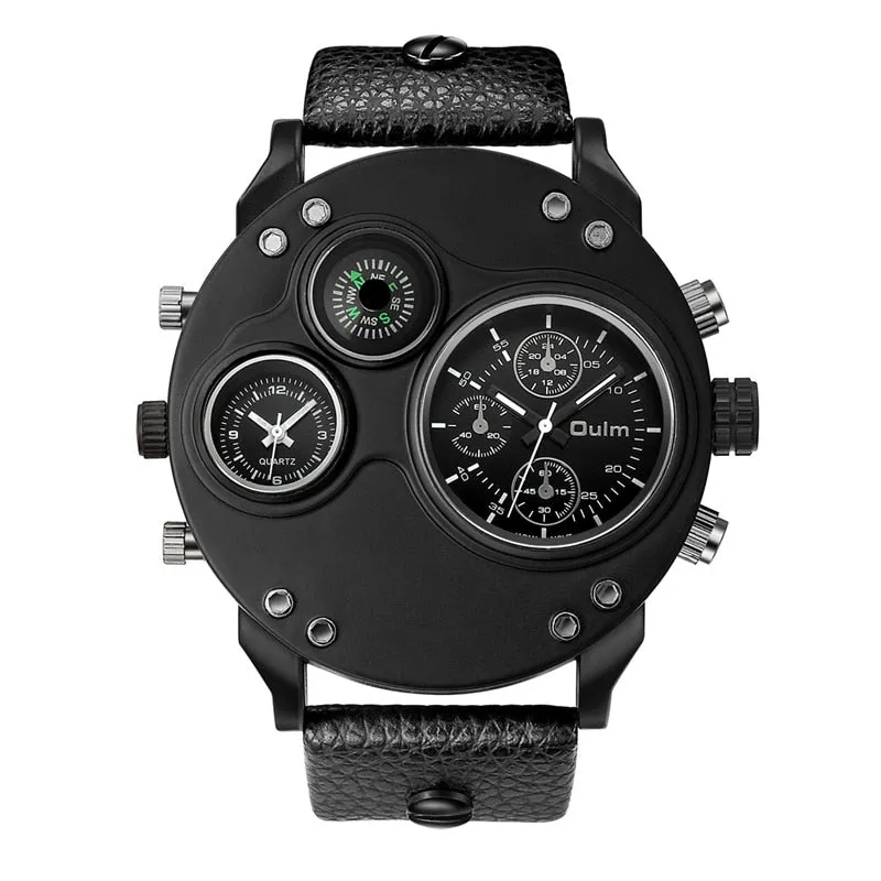 Unique Sport Watches Men Luxury Brand Two Time Zone