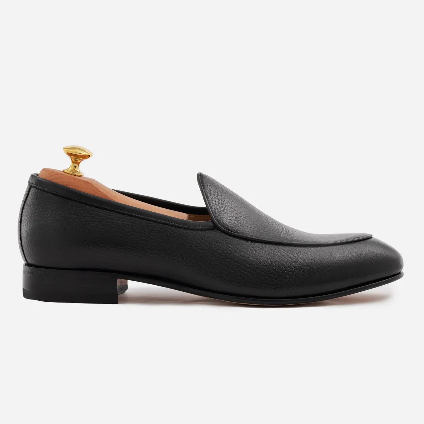 Vincent Belgian Loafers - Pebbled Leather