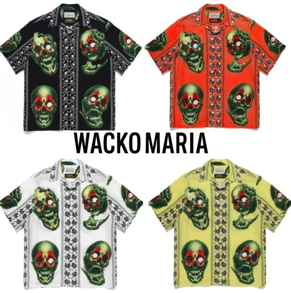 WACKO MARIA  |Skull Street Style Short Sleeves Shirts