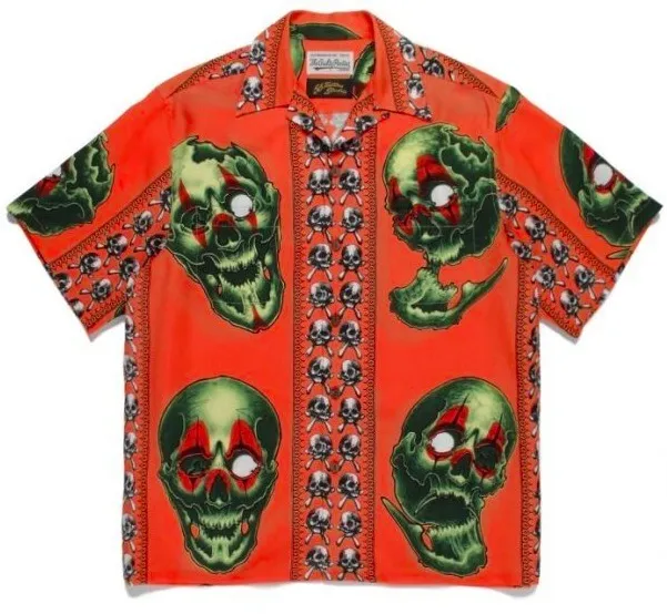 WACKO MARIA  |Skull Street Style Short Sleeves Shirts