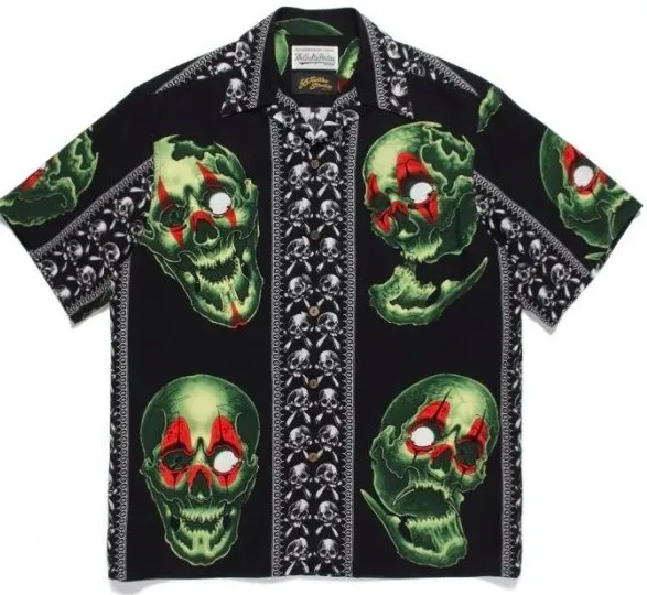 WACKO MARIA  |Skull Street Style Short Sleeves Shirts