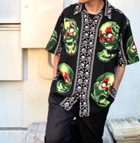 WACKO MARIA  |Skull Street Style Short Sleeves Shirts