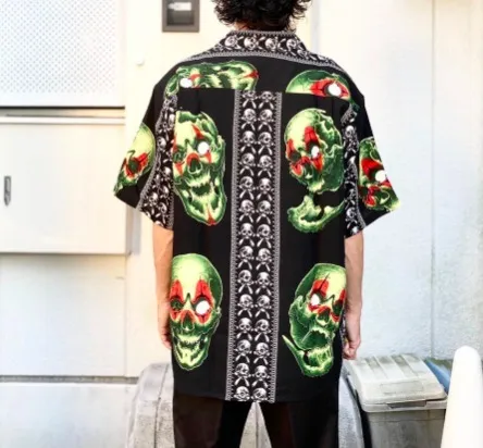 WACKO MARIA  |Skull Street Style Short Sleeves Shirts