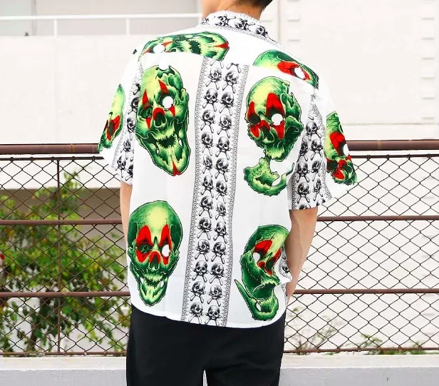 WACKO MARIA  |Skull Street Style Short Sleeves Shirts