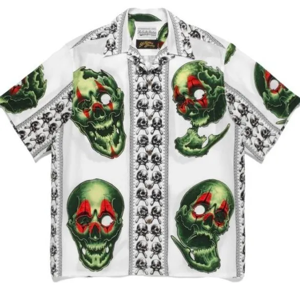 WACKO MARIA  |Skull Street Style Short Sleeves Shirts