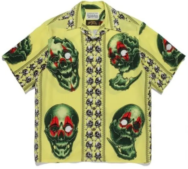 WACKO MARIA  |Skull Street Style Short Sleeves Shirts