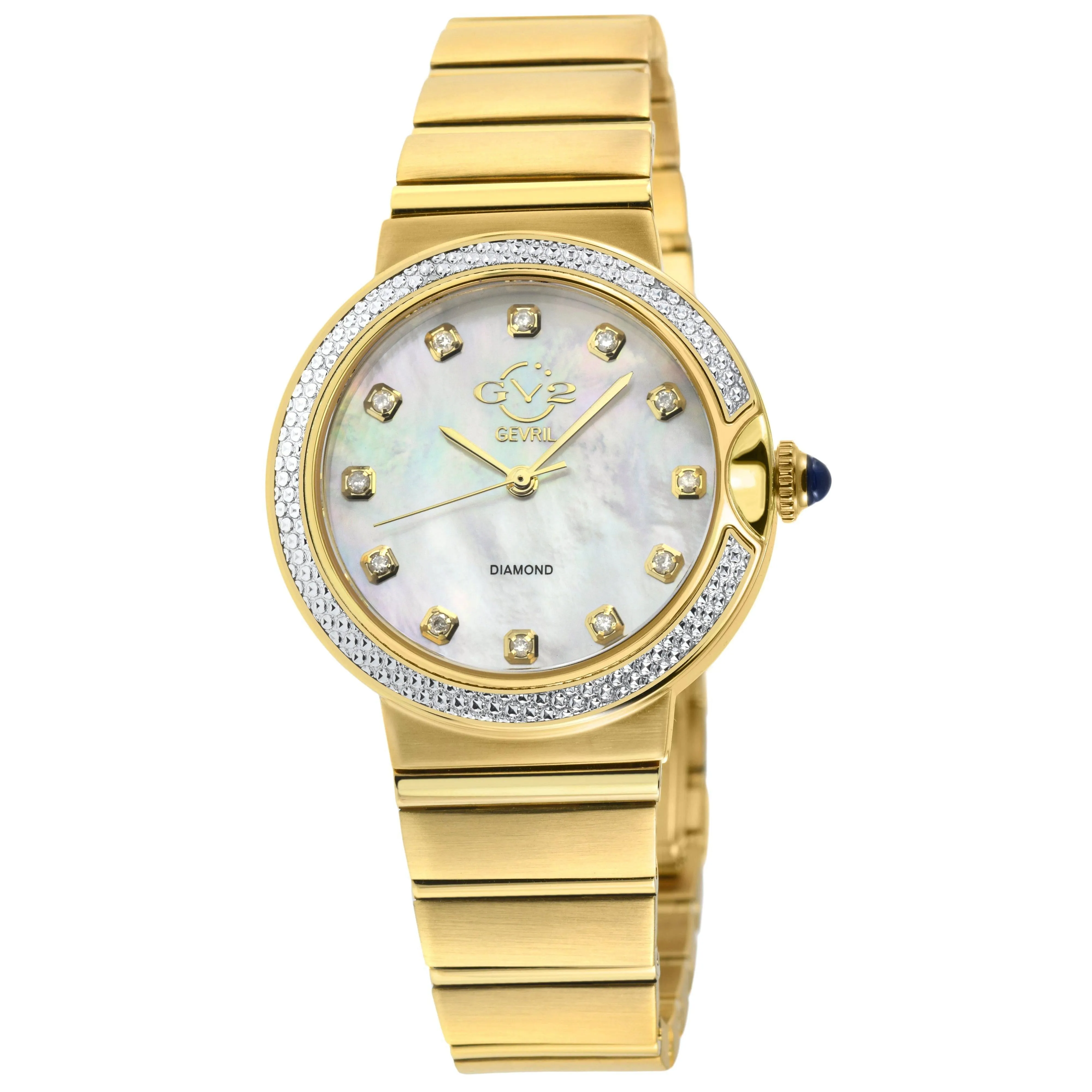 Watches | Sorrento Diamond ,316L Stainless Steel Case,  White MOP Dial,  Swiss Quartz  Watch | GV2