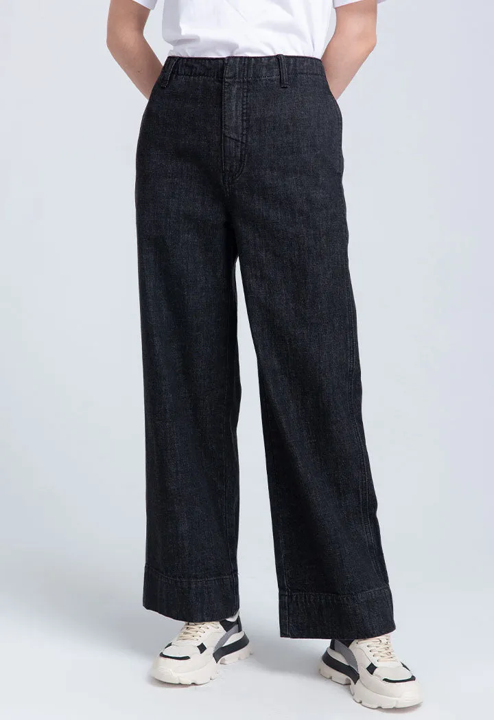 Wide Hem Straight Cut Trouser