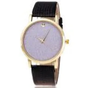 Women Watches Luxury Time Pattern Leather Band Analog Quartz-Watch Famouse montre White Feida