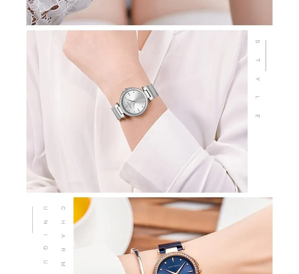 Women's Jewellery Fashion Luxury Diamond Quartz Bracelet Watches