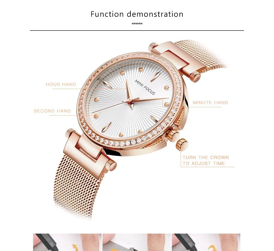 Women's Jewellery Fashion Luxury Diamond Quartz Bracelet Watches