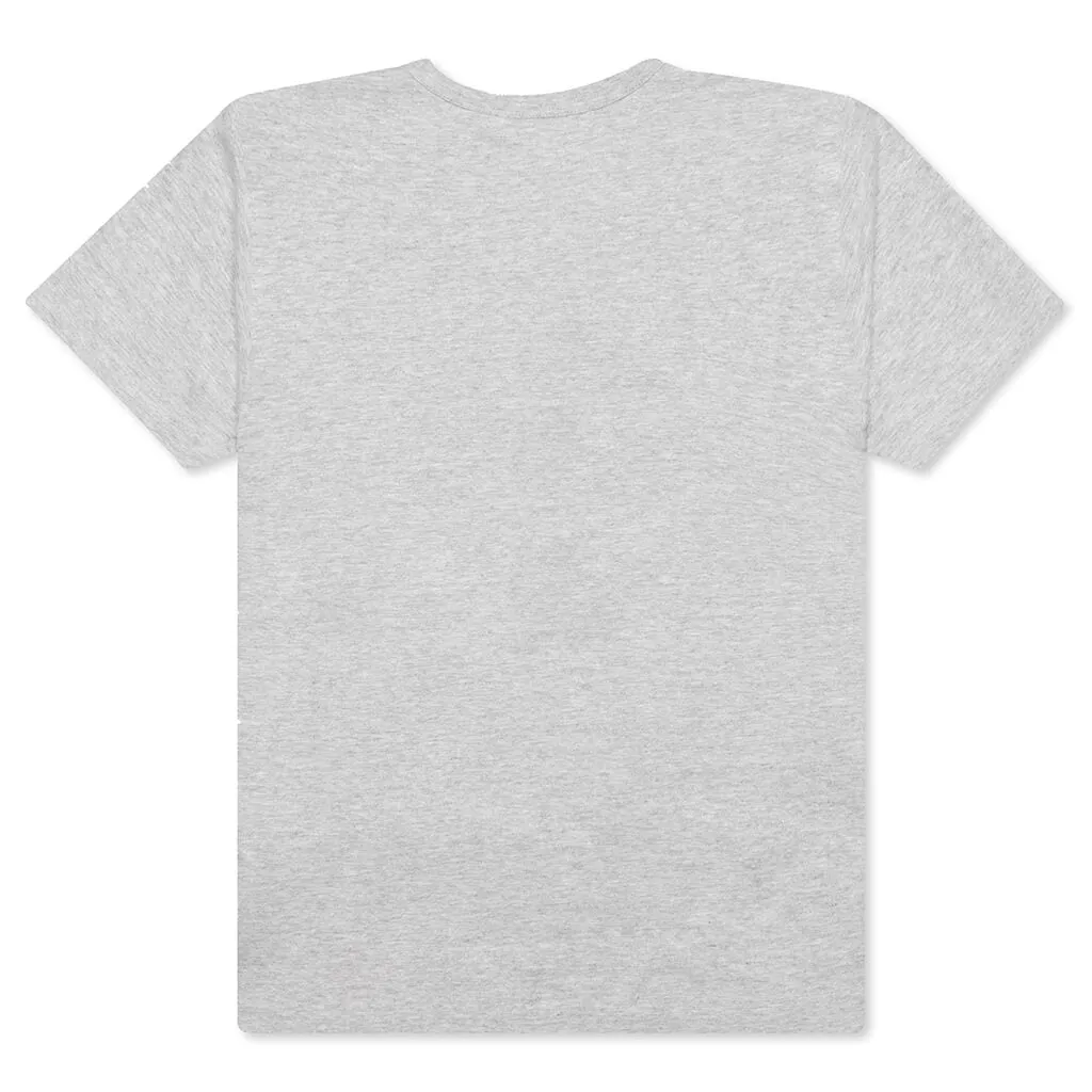 Women's Red Sideways Heart Tee - Grey