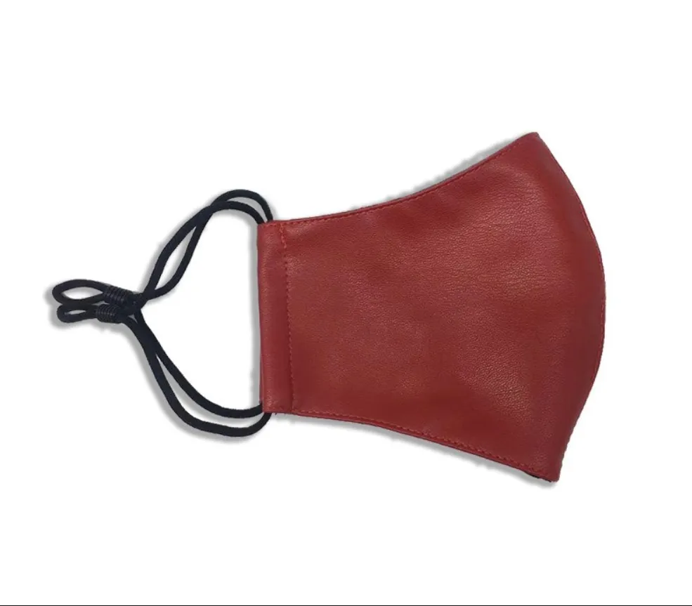 Yuzuki Vegan Leather Face Mask - Red