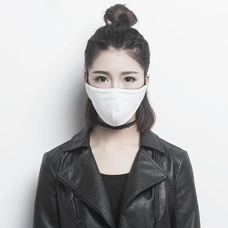 Yuzuki Vegan Leather Face Mask - White