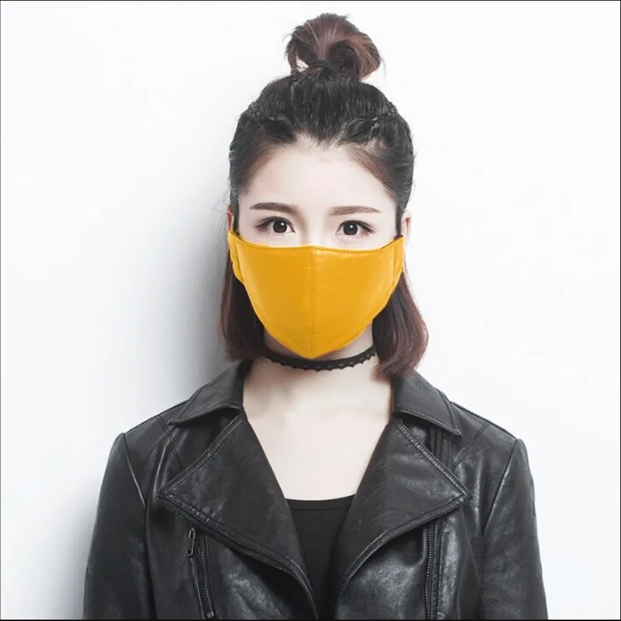 Yuzuki Vegan Leather Face Mask - Yellow