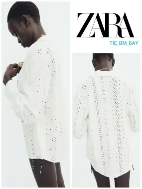 ZARA  |Casual Style Plain Shirts & Blouses